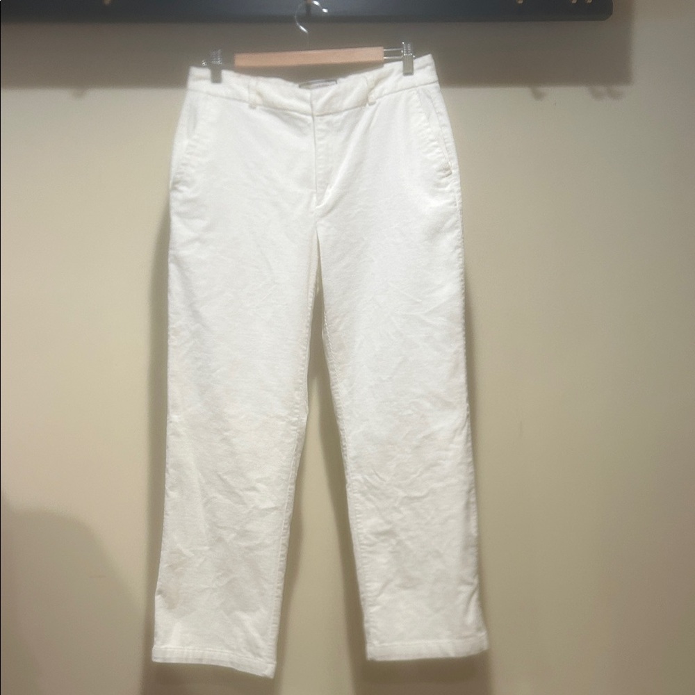 Caribbean Joe Women's Cream Corduroy Boyfriend Jeans
